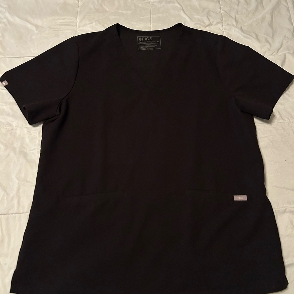 Figs Women's Black Scrub Top